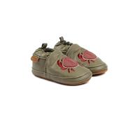 Mikk-line Chaussons d'éveil pour bébé - Chaussons souples en cuir avec semelle en daim antidérapante - Chaussons imprimés avec motif animal et doublure en lin pour garçons et filles - Parfait pour 0 à