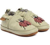 Mikk-line Chaussures de marche pour bébé - Chaussures d'apprentissage de la marche souples en cuir avec semelle en daim antidérapante - Chaussons imprimés avec motif animal et doublure en lin pour