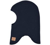 Mikk-line Laine Fullface Anthracite Mélange | Oeko-TEX Standard 100 | Bonnet à enfiler enfant en laine | Bonnet plat enfant dans un design unisexe | Balaclava, bleu nuit, 3-6 mois