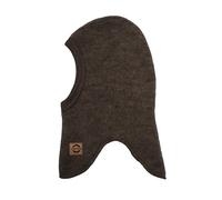 Mikk-line Laine Fullface Anthracite Melange | Oeko-TEX Standard 100 | Bonnet à enfiler pour enfant en laine | Bonnet écharpe pour enfant dans un design unisexe | Caglava, Marron foncé mélangé, 5-6