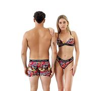 MIKKEL HOLLINS - sous-vêtements pour garçon pour Femme - Boxer en Tencel Ultra Doux pour Femme avec des Designs Uniques, Popart, XL