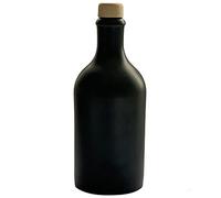 mikken Bouteille d'huile 500 ML en faïence Noire avec Bec verseur - Fabriquée en Allemagne
