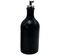 mikken Bouteille d'huile en faïence Noire avec Bec verseur 500 ML
