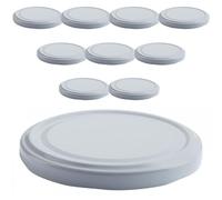 mikken Lot de 10 couvercles TO 82/8,5 cm pour pots à confiture Twist-Off Couvercle de rechange pour bocaux à conserve Blanc