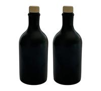 mikken Lot de 2 Bouteilles d'huile en céramique avec Bec verseur Noir 500 ML