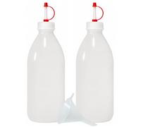 mikken Lot de 2 flacons compte-gouttes 500 ml sans BPA fabriqués en Allemagne avec entonnoir