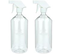 mikken Lot de 2 flacons pulvérisateurs de 1000 ml en plastique PET pour détergents, plantes, cheveux, etc