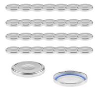 mikken Lot de 30 couvercles pour bocaux de 8,5 cm TO82 Blueseal, sans BPA/PVC, couvercles de rechange, argentés