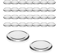 mikken Lot de 30 couvercles TO 82/8,5 cm pour bocaux de conservation Twist-Off Couvercle de rechange pour bocaux en verre et bocaux de conserve Argenté
