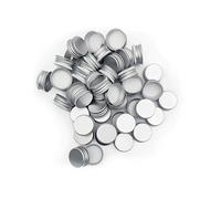 mikken Lot de 50 couvercles à visser pour bouteilles en verre 31 mm/PP 28 argent, couvercles de rechange pour bouteilles en verre