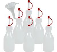 mikken Lot de 6 flacons pissettes de 30 ml sans BPA avec entonnoir