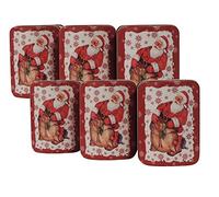 mikken Lot de 6 petites boîtes à biscuits en métal en forme de coffre