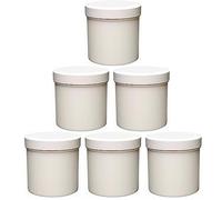mikken Lot de 6 pots à crème vides en plastique de 125 ml - Qualité alimentaire - Sans BPA - Fabriqué en Allemagne - 125 ml