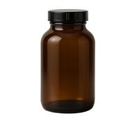 Mikken Verre d'apothicaire marron 1000 ml avec bouchon à vis, fabriqué en Allemagne, marron