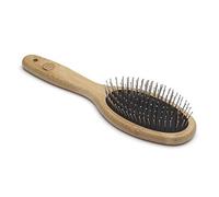 Mikki Brosse en Bambou avec Embouts Rigides Arrondis pour Pelages Épais de Moyenne Longueur Grande 1 Unité