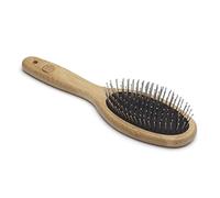 Mikki Brosse en Bambou avec Embouts Rigides Arrondis pour Pelages Épais de Moyenne Longueur Petit 1 Unité