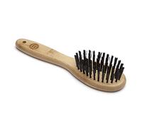 Mikki Brosse en Bambou avec Soies Douces Adaptée aux Pelages Courts à Mi-Longs Petit 1 Unité, Taille S, marron