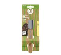 Mikki, couteau de toilettage en bambou, pour enlever les poils envahissants du poil de couverture, lames antirouille durables, facile à tenir, denture fine pour chiens à poils soyeux