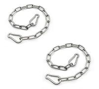 MIKMAYTOO Lot de 2 chaînes en acier inoxydable très résistantes d'une capacité de 250 kg pour sacs de frappe, chaises suspendues, hamacs, balançoire, trapèze, yoga (20, 4 mm)