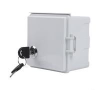 MIKMLYZE Boîtier de prise d'extérieur avec serrure de type 86 - Boîtier électrique étanche pour chargement de véhicules électriques - Couvercle antivol en polycarbonate - Grand angle pour accès - Noir