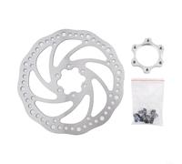 MIKMLYZE Ensemble de frein à disque de 160 mm avec adaptateur de bride de moyeu à 6 trous, en alliage d'aluminium pour VTT, compatible avec la conversion standard de verrouillage central de 44 mm