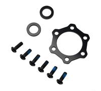 MIKMLYZE Kit de conversion d'adaptateur de moyeu en alliage d'aluminium avant 15 x 100 mm, 110 mm, arrière 12 x 142 mm, 148 mm, adaptateur Boost avec rondelles et boulons Noir (arrière sans logo)