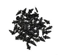 MIKMLYZE Lot de 50 rivets poussoirs en plastique pour moto, trou de 6 mm, kit de fixation pour panneau de carénage compatible avec et pour Honda, couleur noire avec collier de 11 mm de diamètre et 20