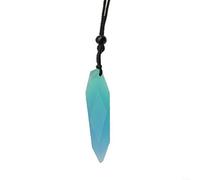 MIKMLYZE Pendentif étoile lumineuse en résine avec texture givrée irrégulière, fait à la main pour la plongée et les sports nautiques, brille dans le noir après absorption de la lumière, variante bleu