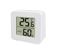 MIKMLYZE Thermomètre hygromètre d'intérieur avec écran LCD transparent, ± 1 ° F et ± 3 % d'humidité relative, indicateur de niveau de confort, larges options de placement pour le salon