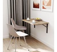mikon AKKE Table Murale Rabattable avec Coins Arrondis - Table Pliante Gain de Place 18mm - Cuisine Bureau et Chambre d'enfant - Plateau Robuste avec Bordure PVC 2mm 100x60 cm truffes