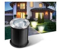 MIKOTR Angle D'éclairage Réglable Spot LED Encastrable Exterieur 85 À 265V AC Lumières Enterrées IP67 Étanche COB Lumière Souterraine LED Jardin, Patio, Pelouse Éclairage(Blanc Froid 6000K,20W)