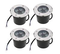 MIKOTR Spot LED Encastrable Extérieur 12V 5W Éclairage L'extérieur IP67 Étanche Jardin Lampe pour Jardins, Allées, Terrasses(Blanc Chaud 3000K)