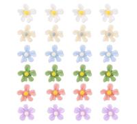 Mikovivi 12 Paires de Boucles d'Oreilles en Plastique, 0,6 cm de Diamètre Colorées Irrégulières avec Bouchon d'Oreille Transparent Joli Cadeau pour Femmes et Enfants