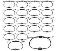 Mikovivi 20pcs Bracelets à Breloques pour Fête Sportive, Bracelets Sport Inspirants Bracelets Thème Sportif Bracelet Sport Réglable Bracelets Bijoux de Sport pour Femmes Hommes Cadeaux (Rugby Marron)