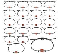 Mikovivi 20pcs Bracelets à Breloques pour Fête Sportive, Bracelets Sport Inspirants Bracelets Thème Sportif Bracelet Sport Réglable Bracelets Bijoux de Sport pour Femmes Hommes Cadeaux (Rugby Orange)