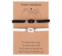 Mikovivi 2pcs Bracelets pour Couples, Bracelets Assortis pour Elle et Lui Bijoux Nœud d'Amour Couples