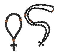 Mikovivi 2pcs Cordes de Prière Chrétiennes Orthodoxes, Fil Polyester Collier et Bracelet pour Décoration Chrétienne