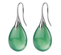 Mikovivi Boucle d'Oreille Pendante en Forme Larme en Agate, Perle Larme Pierre Naturelle Boucles d'Oreilles à Pendentif Crochet Poisson Accessoires Bijouterie pour Femmes