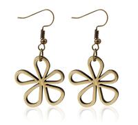 Mikovivi Boucles d'Oreilles Bohèmes à Fleurs, Boucles d'Oreilles Pendantes Vintage à Fleurs Creuses Style Bohème Hippie Ethnique Tribal Bijoux Accessoires pour Femmes et Hommes