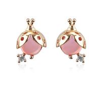 Mikovivi Boucles d'Oreilles Coccinelle, Clous d'Oreilles pour Femme Petites Boucles Minimalistes Délicates Bijoux à Offrir Costume Coccinelle Accessoires Décorations Carnaval d'Halloween