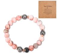 Mikovivi Bracelet Élégant en Perles de Pierre Fait Main pour un 70e Anniversaire, Bijou Idéal pour une Maman Grand-Mère Épouse ou une Amie de 70 Ans