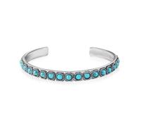 Mikovivi Bracelet Manchette Turquoise Bohème - Style Western Synthétique Rétro Rustique - Bijoux Cadeau Cowgirl