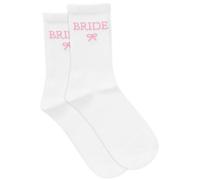 Mikovivi Chaussettes Mariée Femme, Coton Chaussettes Mariage avec Texte Rose Cadeaux pour Future Mariée pour Enterrement de Vie de Jeune Fille Fiançailles Lune Miel