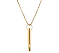 Mikovivi Collier de Respiration Pleine Conscience, Collier en Acier Titane Arrêt du Tabac Respiration Facile Médaillon Anti-Stress pour Femmes Hommes (Or)