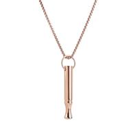 Mikovivi Collier de Respiration Pleine Conscience, Collier en Acier Titane Arrêt du Tabac Respiration Facile Médaillon Anti-Stress pour Femmes Hommes (Or Rose)
