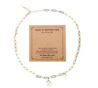 Mikovivi Collier Graine de Moutarde, Collier de Foi en Acier Inoxydable avec Breloque Montagnes et Croix Cadeaux Première Communion Bijoux Chrétiens Religieux Inspirants pour Femmes