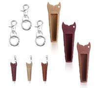 Mikovivi Lot de 3 Porte-Clés pour Baume à Lèvres, Étui de Protection Portable en Silicone avec Porte-Clés Compatible avec Summer Fridays (Vanille, Cassonade, Beige Vanille)
