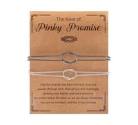 Mikovivi Matching Bracelets pour Couples, Nœud d'Amour Bracelets Promesse Petit Doigt Relation Bijoux pour Lui Elle Femmes Hommes Amitié Anniversaire Noël Anniversaire Bijoux Cadeaux