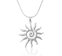 Mikovivi Pendentif Soleil Argent, Collier Soleil Délicat Pendentif Solaire à Breloque Magique Collier Tournesol Bijoux Fantaisie Brillants pour Femme