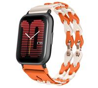 MiKoyi 20 mm Bracelet en Silicone Compatible avec Amazfit T-Rex 3 Pro 44 mm/Active 2 Square/Active 2/Active/GTR Mini, Doux Respirant Bracelet de Remplacement pour Amazfit GTS 4 Mini, Laiteux Orange